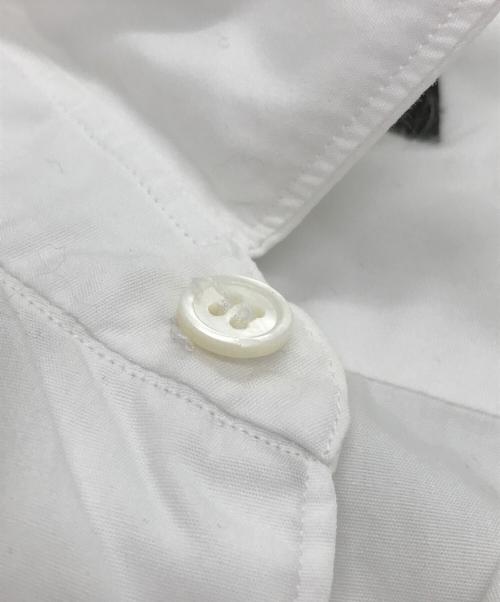 COMME des GARCONS HOMME PLUS（コムデギャルソンオムプリュス）COMME des GARCONS HOMME PLUS (コムデギャルソンオムプリュス) ウール切替ロングシャツ ホワイト サイズ:Sの古着・服飾アイテム