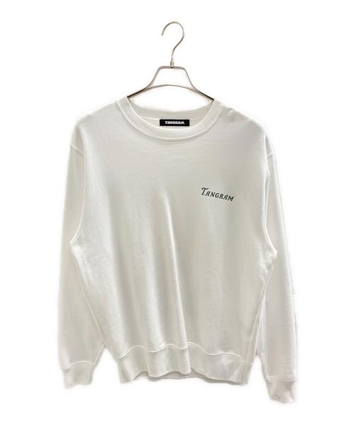 tangram（タングラム）tangram (タングラム) クルーネックスウェット ホワイト サイズ:Sの古着・服飾アイテム