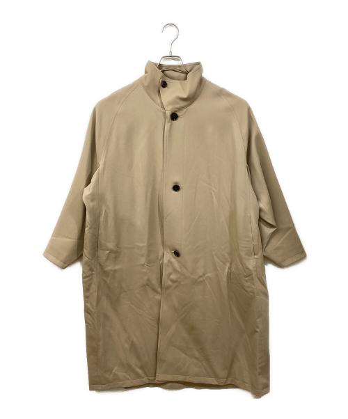 CABAN（キャバン）CABAN (キャバン) ウールギャバジン スタンドカラーコート ベージュ サイズ:Sの古着・服飾アイテム