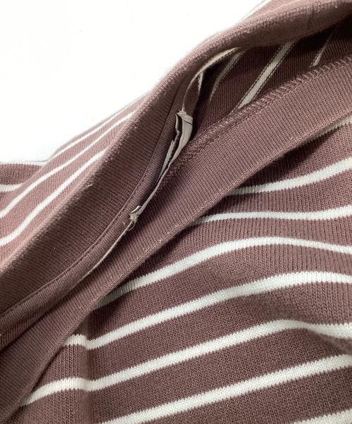 EVCON（エビコン）EVCON (エビコン) BORDER L/S WIDE T-SHIRT ブラウン サイズ:3の古着・服飾アイテム