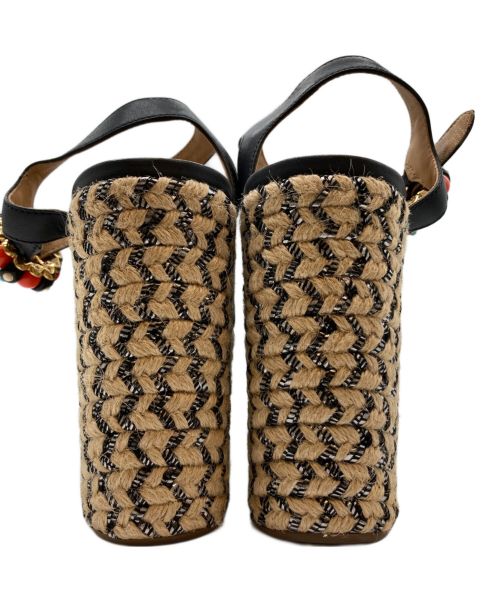 MARC JACOBS（マークジェイコブズ）MARC JACOBS (マークジェイコブス) ローワンエスパドリーユウェッジ ブラック サイズ:37の古着・服飾アイテム