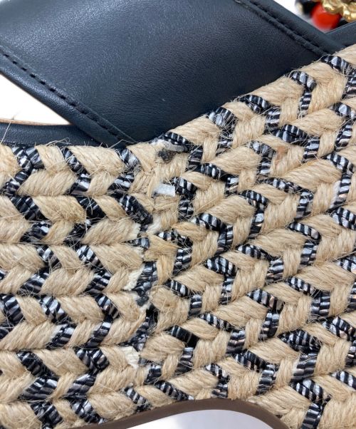 MARC JACOBS（マークジェイコブズ）MARC JACOBS (マークジェイコブス) ローワンエスパドリーユウェッジ ブラック サイズ:37の古着・服飾アイテム