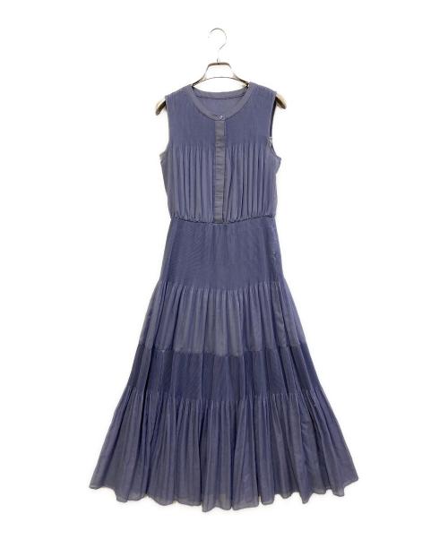 Snidel（スナイデル）Snidel (スナイデル) ティアードシアープリーツワンピース ブルー サイズ:SIZE 0の古着・服飾アイテム