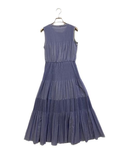 Snidel（スナイデル）Snidel (スナイデル) ティアードシアープリーツワンピース ブルー サイズ:SIZE 0の古着・服飾アイテム