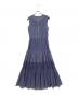 Snidel（スナイデル）の古着「ティアードシアープリーツワンピース」｜ブルー