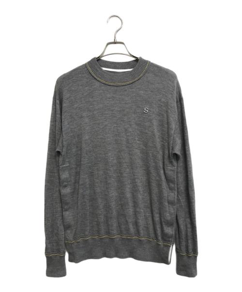 sacai（サカイ）sacai (サカイ) Cashmere Knit Pullover グレー サイズ:1の古着・服飾アイテム
