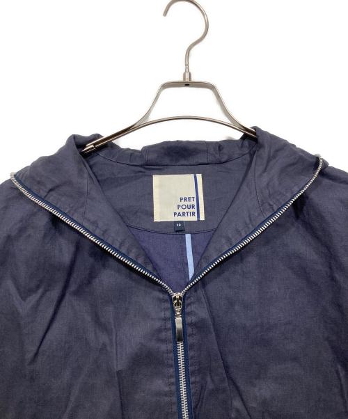 PRET POUR PARTIR（プレ・プール・パルティール）PRET POUR PARTIR (プレ・プール・パルティール) ジップアップコート ネイビー サイズ:38の古着・服飾アイテム