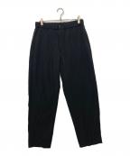 H BEAUTY&YOUTHエイチ ビューティー&ユース）の古着「COTTON NYLON BALLOON TAPERED PANTS/コットンナイロンバルーンテーパードパンツ」｜ブラック
