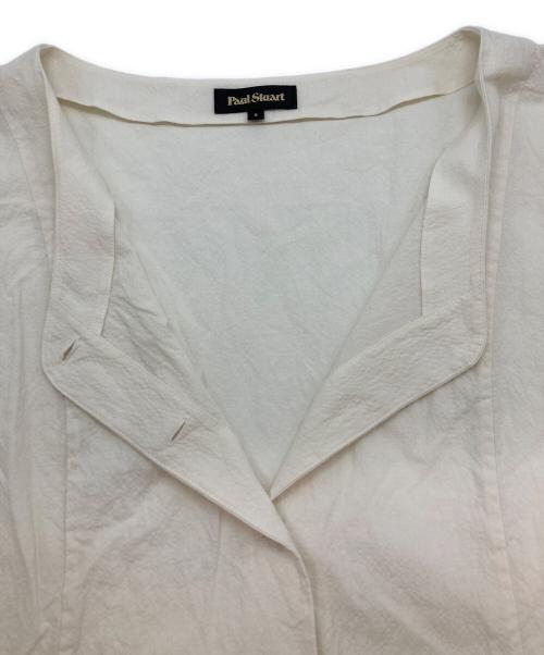 Paul Stuart（ポールスチュアート）Paul Stuart (ポールスチュアート) コットンリネンサッカー ブラウス アイボリー サイズ:8の古着・服飾アイテム