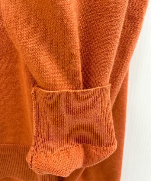 23区（ニジュウサンク）23区 (ニジュウサンク) ウールコットンストレッチ オーバーサイズ ニット オレンジ サイズ:38の古着・服飾アイテム