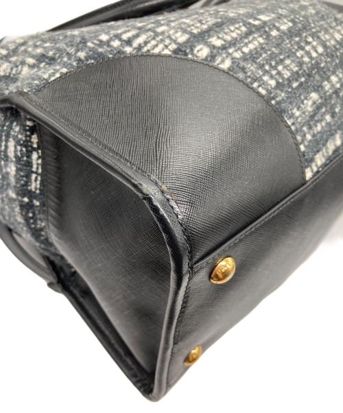 PRADA（プラダ）PRADA (プラダ) 2WAYバッグ ブラック×ホワイトの古着・服飾アイテム