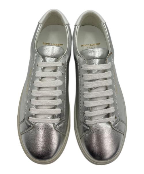 Saint Laurent Paris（サンローランパリ）Saint Laurent Paris (サンローランパリ) Andy/ローカットスニーカー シルバー サイズ:36の古着・服飾アイテム