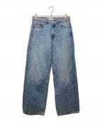 Mila Owenミラオーウェン）の古着「ルーズフィットワイドバギーデニムパンツ」｜ブルー