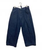 ZARA×STUDIO NICHOLSONザラ×スタジオ ニコルソン）の古着「WIDE LEG デニムパンツ/ワイドレッグ デニムパンツ」｜インディゴ