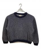 L.L.Beanエルエルビーン）の古着「バーズアイ柄セーター」｜ネイビー×ホワイト