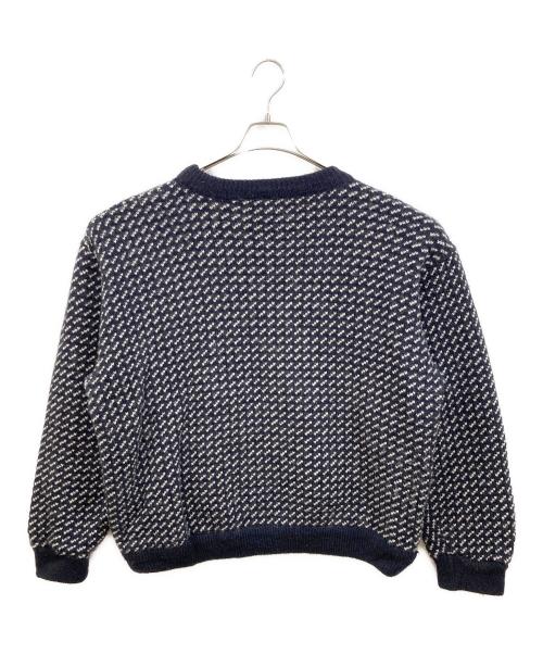 L.L.Bean（エルエルビーン）L.L.Bean (エルエルビーン) バーズアイ柄セーター ネイビー×ホワイト サイズ:XLの古着・服飾アイテム