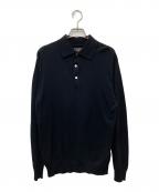 BEAMS PLUSビームスプラス）の古着「Knit Polo 12G 38-12-0005-156」｜ブラック