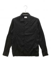 GUY ROVER×Brilla per il gusto（ギローバー×ブリッラ ペル イルグースト）の古着「リネンコットンオープンカラーシャツ」｜ブラック
