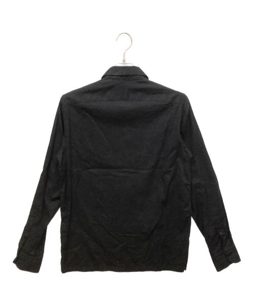 GUY ROVER（ギローバー）GUY ROVER (ギローバー) Brilla per il gusto (ブリッラ ペル イルグースト) リネンコットンオープンカラーシャツ ブラック サイズ:Mの古着・服飾アイテム