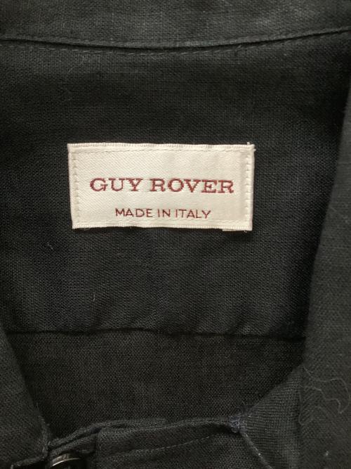 GUY ROVER（ギローバー）GUY ROVER (ギローバー) Brilla per il gusto (ブリッラ ペル イルグースト) リネンコットンオープンカラーシャツ ブラック サイズ:Mの古着・服飾アイテム