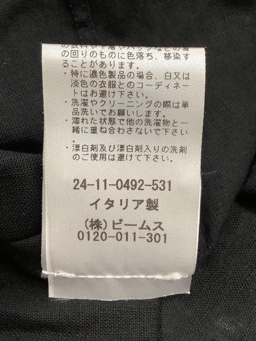 GUY ROVER（ギローバー）GUY ROVER (ギローバー) Brilla per il gusto (ブリッラ ペル イルグースト) リネンコットンオープンカラーシャツ ブラック サイズ:Mの古着・服飾アイテム