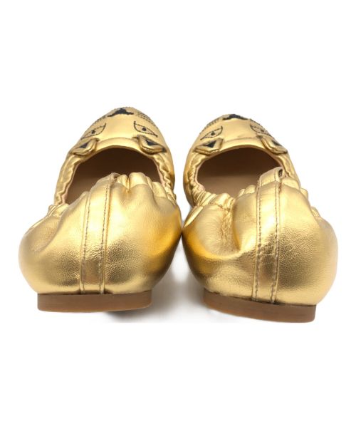 charlotte olympia（シャーロットオリンピア）Charlotte Olympia (シャーロットオリンピア) バレエシューズ ゴールド サイズ:SIZE 36の古着・服飾アイテム