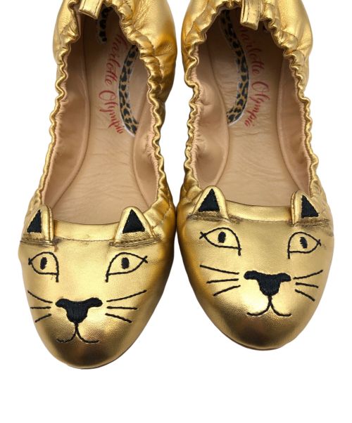 charlotte olympia（シャーロットオリンピア）Charlotte Olympia (シャーロットオリンピア) バレエシューズ ゴールド サイズ:SIZE 36の古着・服飾アイテム