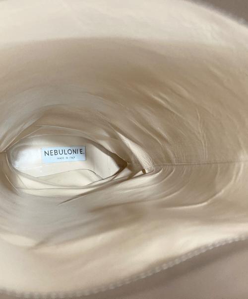 NEBULONI E.（ネブローニ）NEBULONI E. (ネブローニ) ワイドロングブーツ ベージュ サイズ:38の古着・服飾アイテム