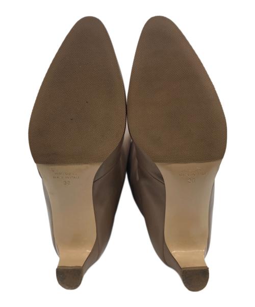 NEBULONI E.（ネブローニ）NEBULONI E. (ネブローニ) ワイドロングブーツ ベージュ サイズ:38の古着・服飾アイテム