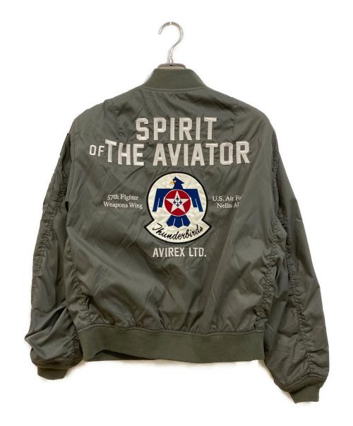 AVIREX（アヴィレックス）AVIREX (アヴィレックス) MA-1 THUNDERBIRDS オリーブ サイズ:Mの古着・服飾アイテム