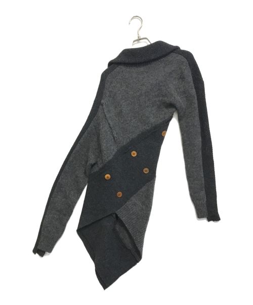 COMME des GARCONS（コムデギャルソン）COMME des GARCONS (コムデギャルソン) 変形捩れニットワンピース グレー サイズ:Mの古着・服飾アイテム
