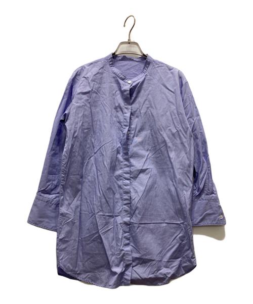 THOMAS MASON（トーマスメイソン）THOMAS MASON (トーマスメイソン) JOURNEY バンドカラーシャツワンピース ブルー サイズ:表記サイズ無しの古着・服飾アイテム