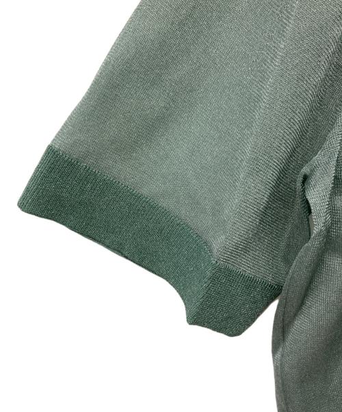 CLANE（クラネ）CLANE (クラネ) SHEER VNECK KNIT TOPS グリーン サイズ:1の古着・服飾アイテム
