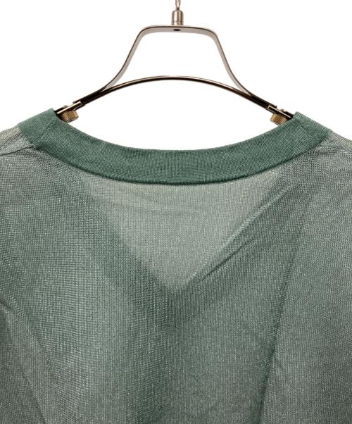 CLANE（クラネ）CLANE (クラネ) SHEER VNECK KNIT TOPS グリーン サイズ:1の古着・服飾アイテム