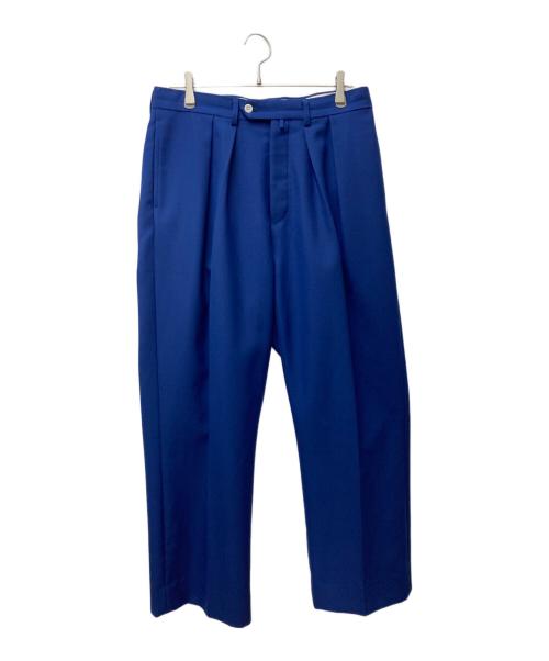 NEAT（ニート）NEAT (ニート) コットンポリ2タックパンツ ブルー サイズ:48の古着・服飾アイテム
