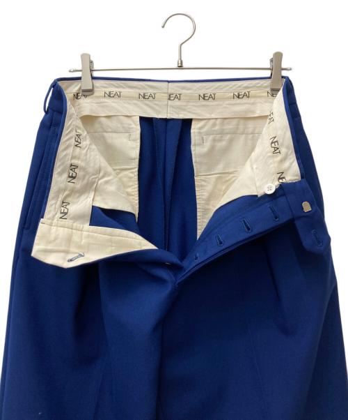 NEAT（ニート）NEAT (ニート) コットンポリ2タックパンツ ブルー サイズ:48の古着・服飾アイテム