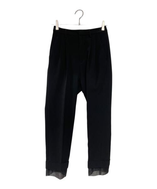 SATOKA（サトカ）SATOKA (サトカ) ヘムシースルーパンツ ブラックの古着・服飾アイテム