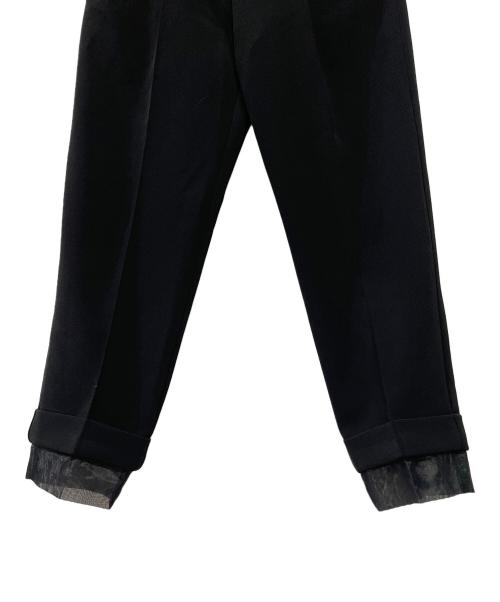 SATOKA（サトカ）SATOKA (サトカ) ヘムシースルーパンツ ブラックの古着・服飾アイテム