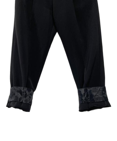 SATOKA（サトカ）SATOKA (サトカ) ヘムシースルーパンツ ブラックの古着・服飾アイテム