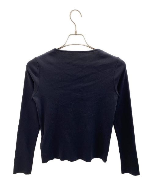 FOXEY（フォクシー）FOXEY (フォクシー) フリルニット ネイビー サイズ:M (38)の古着・服飾アイテム