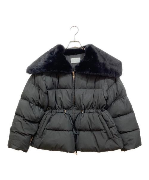 CELFORD（セルフォード）CELFORD (セルフォード) ファー衿付き中綿コート ブラック サイズ:36の古着・服飾アイテム