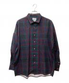 SHAREEFシャリーフ）の古着「DRAWING CHECK CHECK SHIRTS 20533004」｜ダークレッド