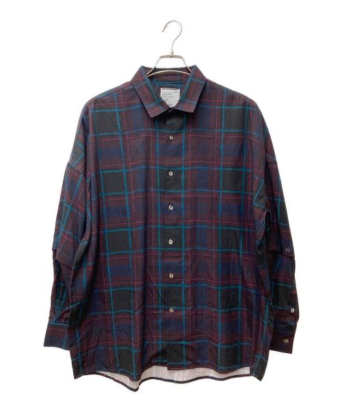 SHAREEF（シャリーフ）SHAREEF (シャリーフ) DRAWING CHECK CHECK SHIRTS 20533004 ダークレッド サイズ:2の古着・服飾アイテム