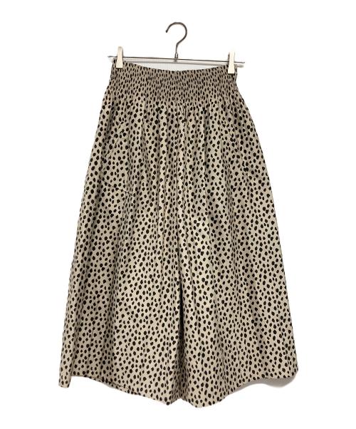 BEARDSLEY（ビアズリー）BEARDSLEY (ビアズリー) ジャガードキュロットパンツ ホワイト サイズ:Fの古着・服飾アイテム