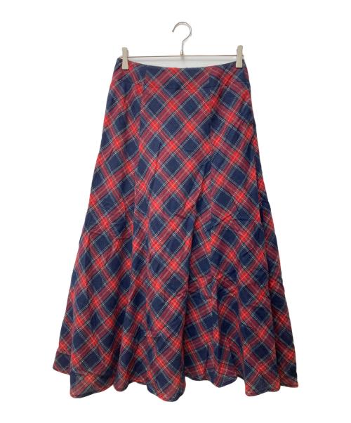 Spick and Span（スピック＆スパン）Spick and Span (スピックアンドスパン) タータンバイアスロングスカート 23-060-200-8130-3-0 ブラウン サイズ:36の古着・服飾アイテム