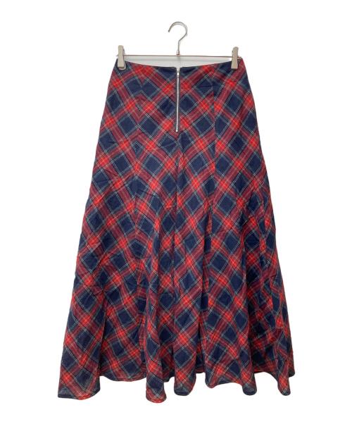 Spick and Span（スピック＆スパン）Spick and Span (スピックアンドスパン) タータンバイアスロングスカート 23-060-200-8130-3-0 ブラウン サイズ:36の古着・服飾アイテム