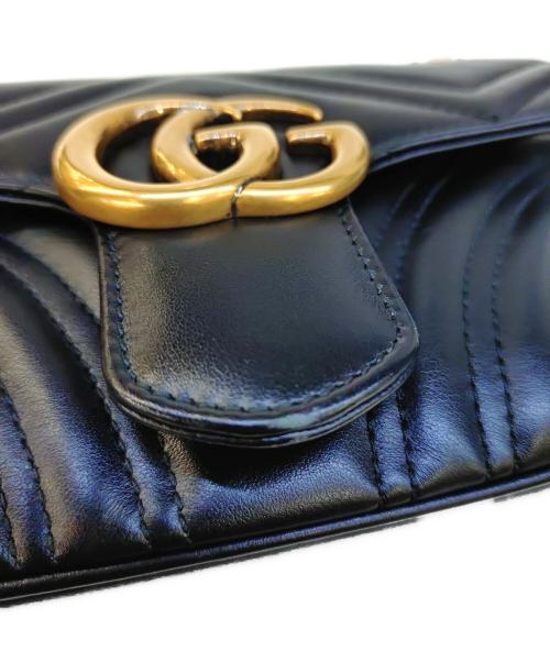 GUCCI（グッチ）GUCCI (グッチ) GGマーモントベルベットチェーンショルダーバッグの古着・服飾アイテム