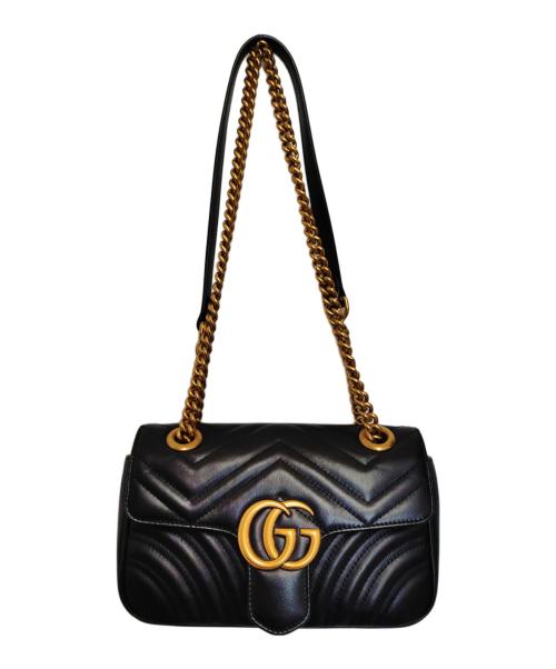 GUCCI（グッチ）GUCCI (グッチ) GGマーモントベルベットチェーンショルダーバッグの古着・服飾アイテム