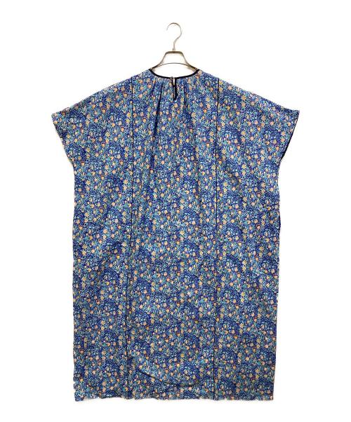 kurashi&trips publishing（クラシアンドトリップス パブリッシング）KURASHI&Trips PUBLISHING (クラシアンドトリップス パブリッシング) 総柄ワンピース ブルー サイズ:SIZE Mの古着・服飾アイテム