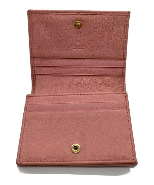 GUCCI（グッチ）GUCCI (グッチ) バンブー コンパクトウォレット ピンクの古着・服飾アイテム